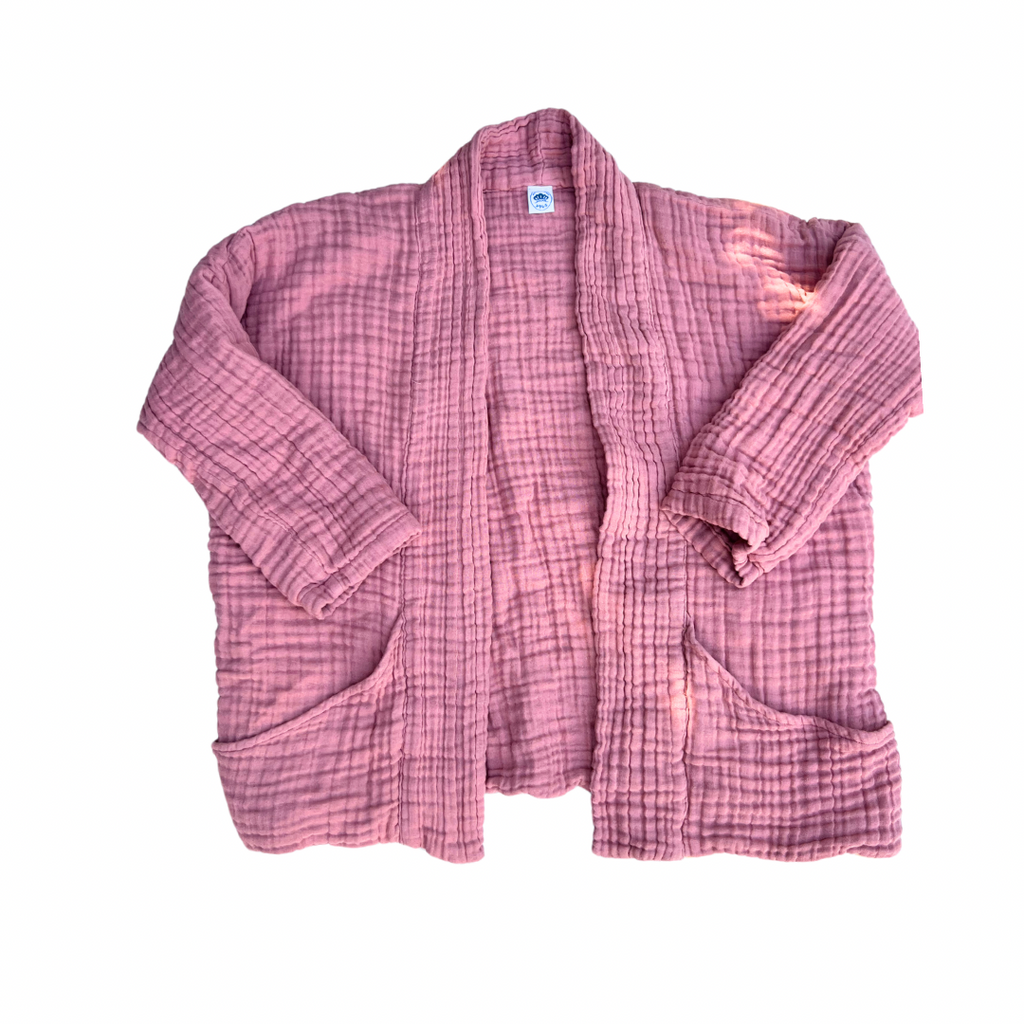 Crinkle Gauze Haori - Sakura Pink - size s/m– MIYASHIRO STUDIO