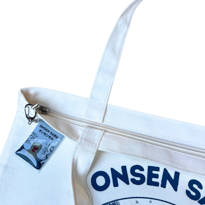 Onsen Saru Canvas Tote Bag with Charm