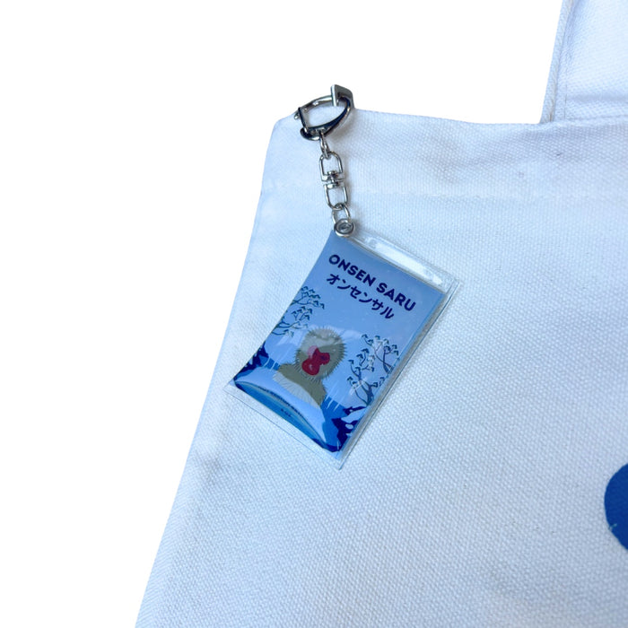 Onsen Saru Canvas Tote Bag with Charm