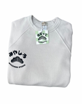 Load image into Gallery viewer, Folded gray sweatshirt with Miyashiro Studio logo and brand tag on a white background
