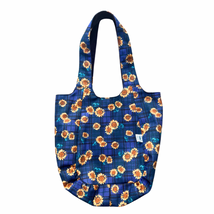 Floral patterned tote bag on a white background