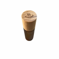Load image into Gallery viewer, Wooden and brown cylindrical product with a logo on a white background
