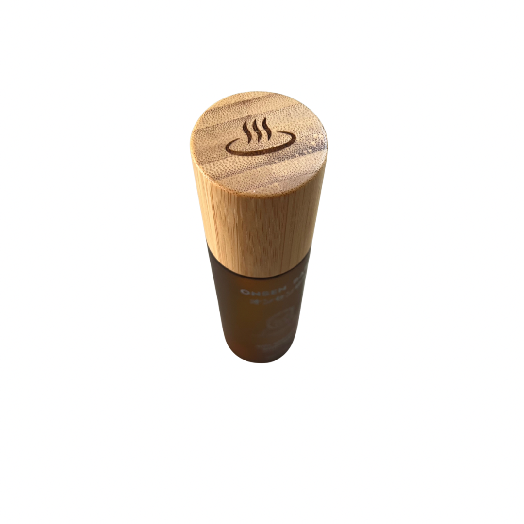 Wooden and brown cylindrical product with a logo on a white background