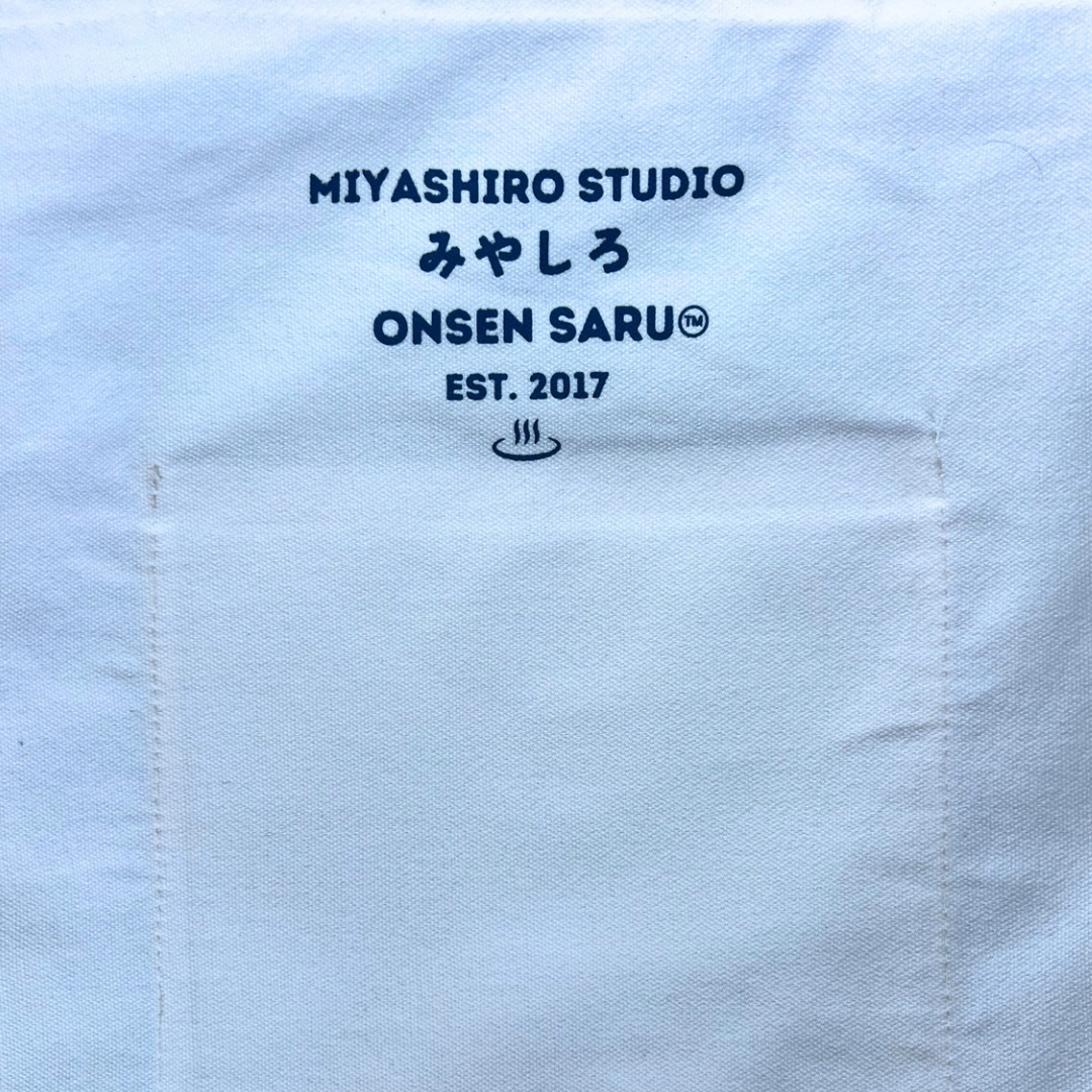 Onsen Saru Canvas Tote Bag with Charm
