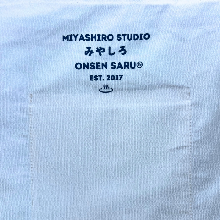 Onsen Saru Canvas Tote Bag with Charm