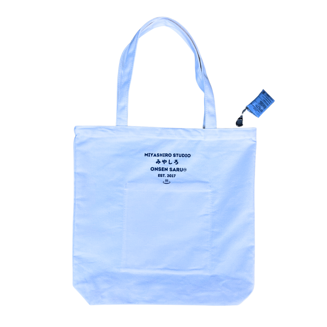 Onsen Saru Canvas Tote Bag with Charm