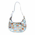 Load image into Gallery viewer, Handbag with a pattern of various pastries on a light blue background
