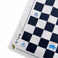 Load image into Gallery viewer, Checkered bandana with steam and logo designs on a white background
