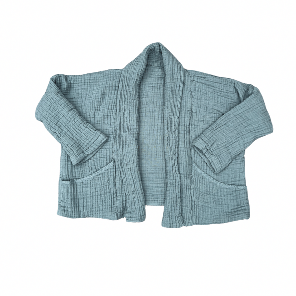 Crinkle Gauze Haori - Onsen Blue - size xs/s– MIYASHIRO STUDIO